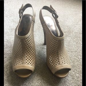 Marc Fisher leather high heel mule, size 7